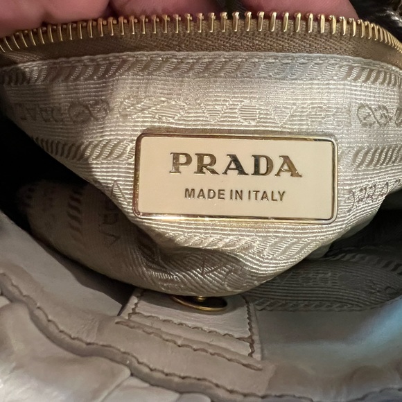 Auth. Prada Bow Bag 2 Way VGUC, Triangle Logo, Soft Nappa, Gorgeous! - Picture 11 of 14